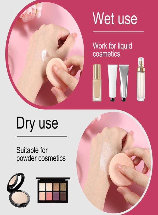 Aeaocvo 2 Pcs Foundation Sponge, Round Makeup Sponges for Foundation, for All Skin Types, Powder Puff for Flawless Application, Wet and Dry Dual Use - Image 5